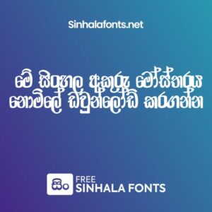Apex a.pura 047 Sinhala Font preview